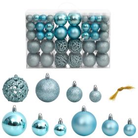 Christmas Baubles 100 pcs Turquoise 1.2" / 1.6" / 2.4"