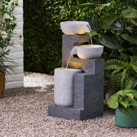 ASHFORD 3 TIER FOUNTAIN, Multi Gray, No Assembly Required