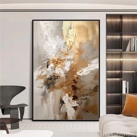 Handmade Oil Paintings On Canvas Wall Art Decoration Modern Abstract Gold Picture Living Room Hallway Luxurious Decorative Painting (style: 01, size: 100X150cm)